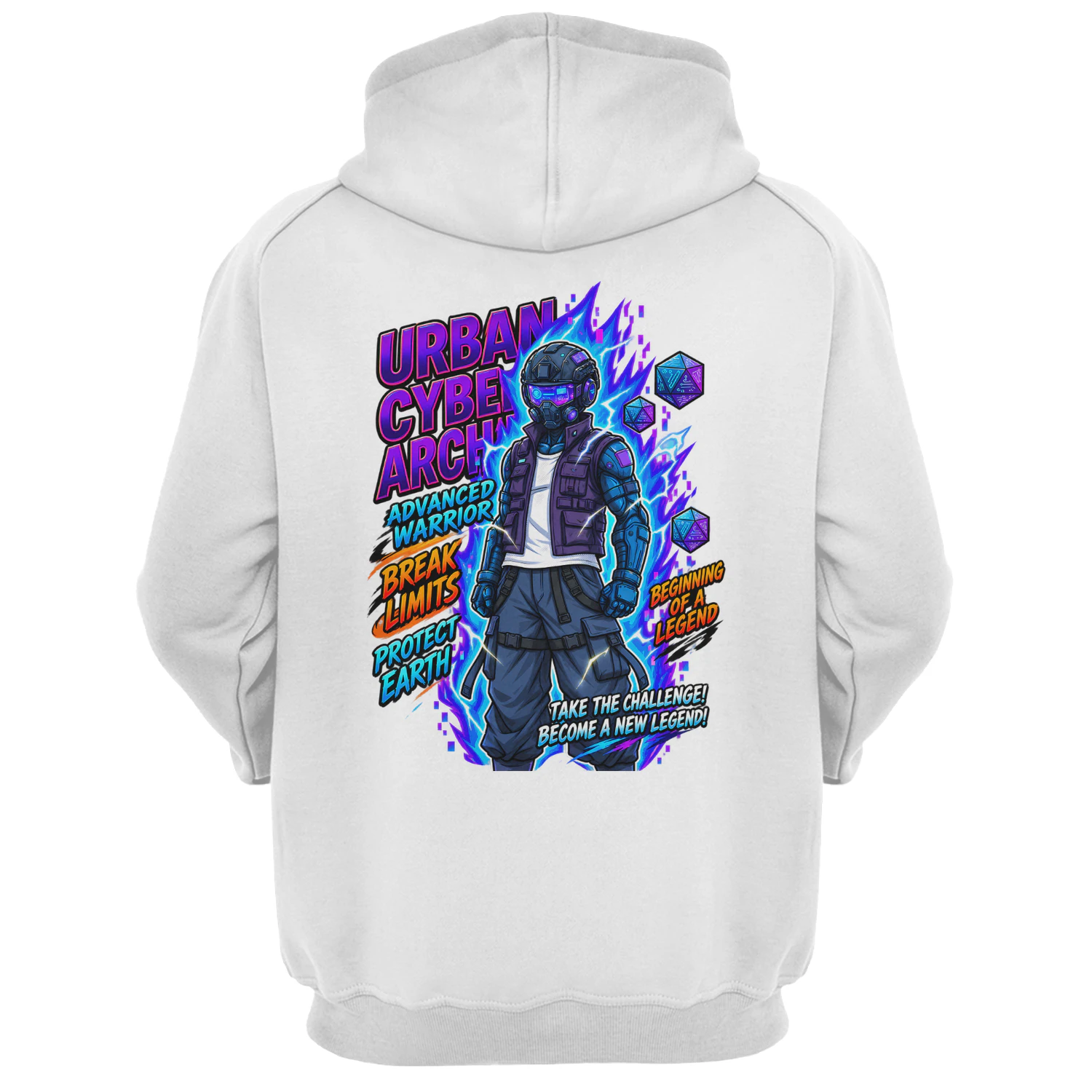 Urban Cyber Warrior Graphic Hoodie