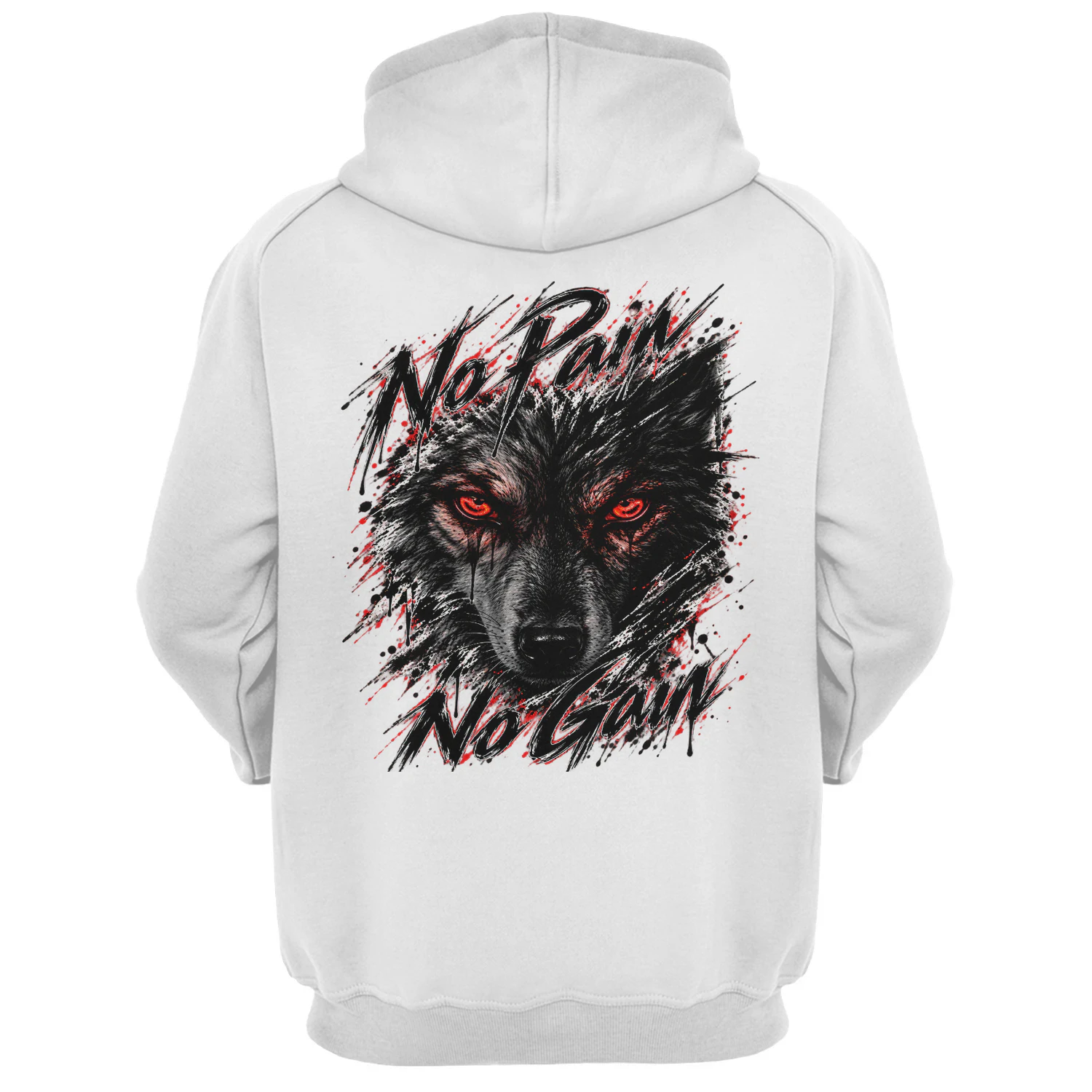 No Pain No Gain Wolf Hoodie