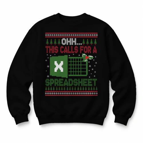 ohh this calls for A Spreadsheet Ugly Christmas Sweater