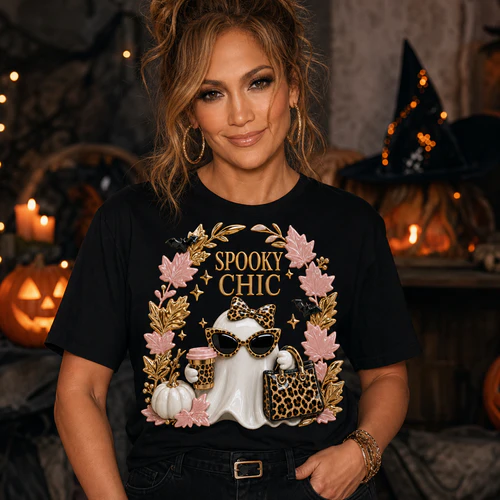 Spooky Chic Ghost Shirt