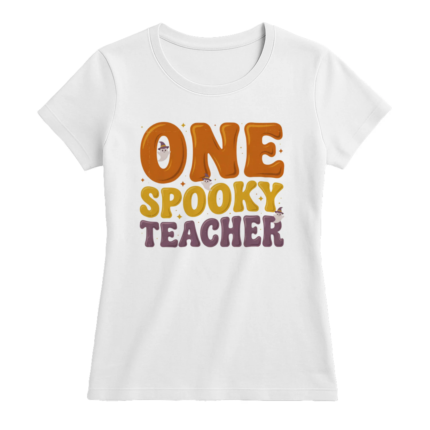 Groovy One Spooky Teacher Shirt, Retro Halloween Teacher Tee, Cute Ghost Educator Apparel, Spooky Season October Classroom Outfit, Vintage Fall Shirt for Women