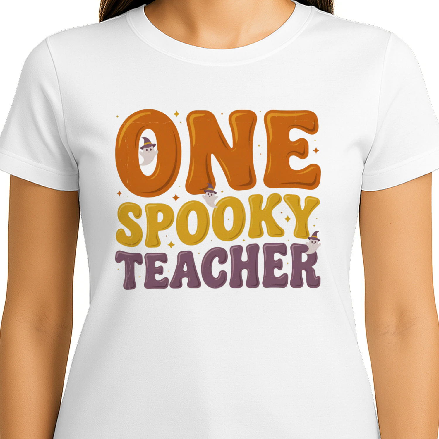 Groovy One Spooky Teacher Shirt, Retro Halloween Teacher Tee, Cute Ghost Educator Apparel, Spooky Season October Classroom Outfit, Vintage Fall Shirt for Women