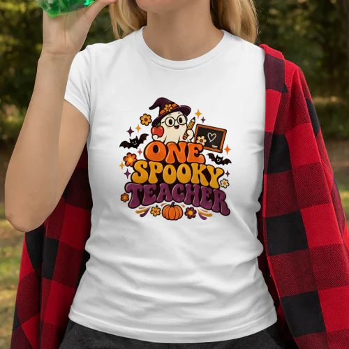 Halloween teacher shirt for women