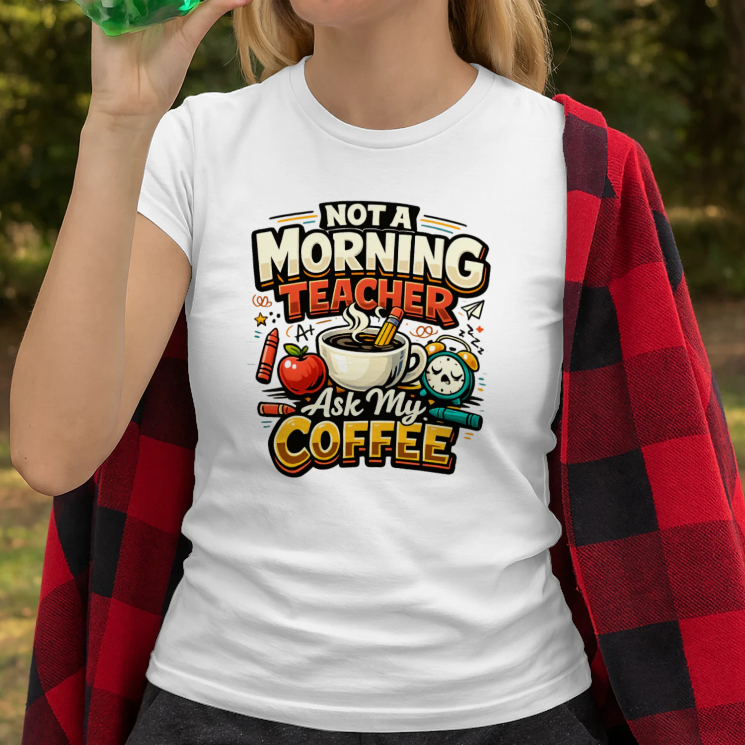 Funny Teacher Coffee Shirt, Not a Morning Teacher T-Shirt, Teacher Gift for Educators