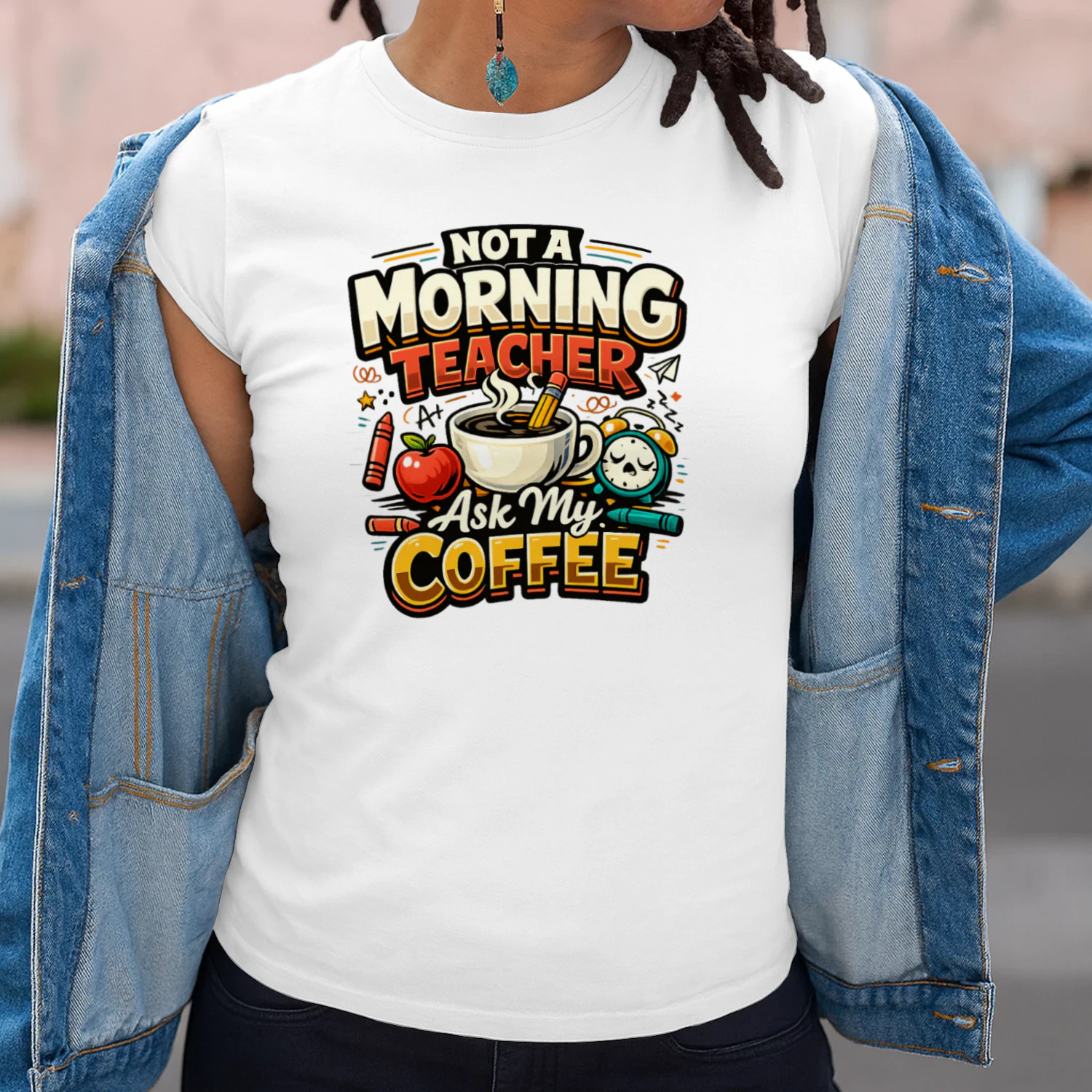 Funny Teacher Coffee Shirt, Not a Morning Teacher T-Shirt, Teacher Gift for Educators