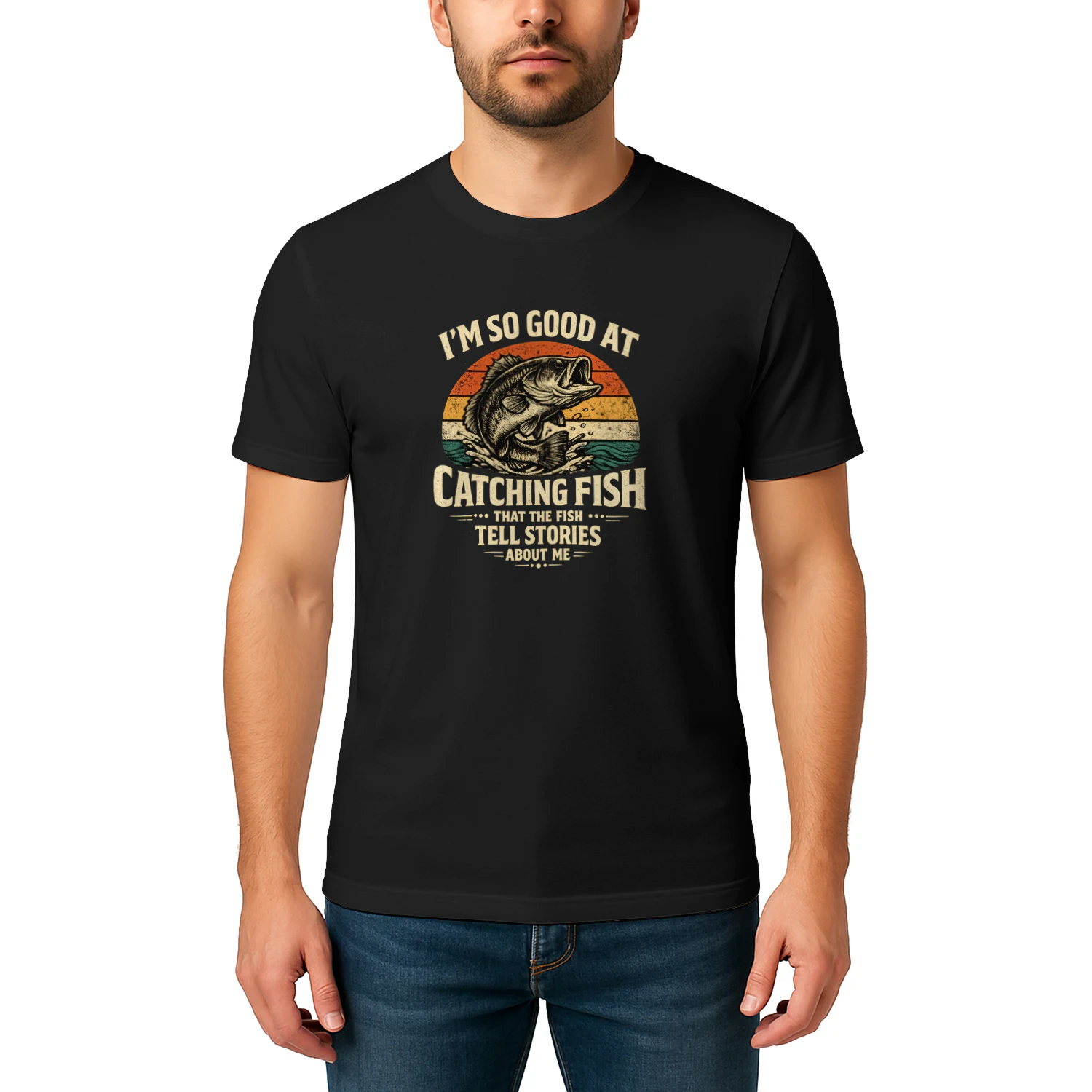 Funny Bass Fishing Shirt for Men, Vintage Fisherman Gift for Dad