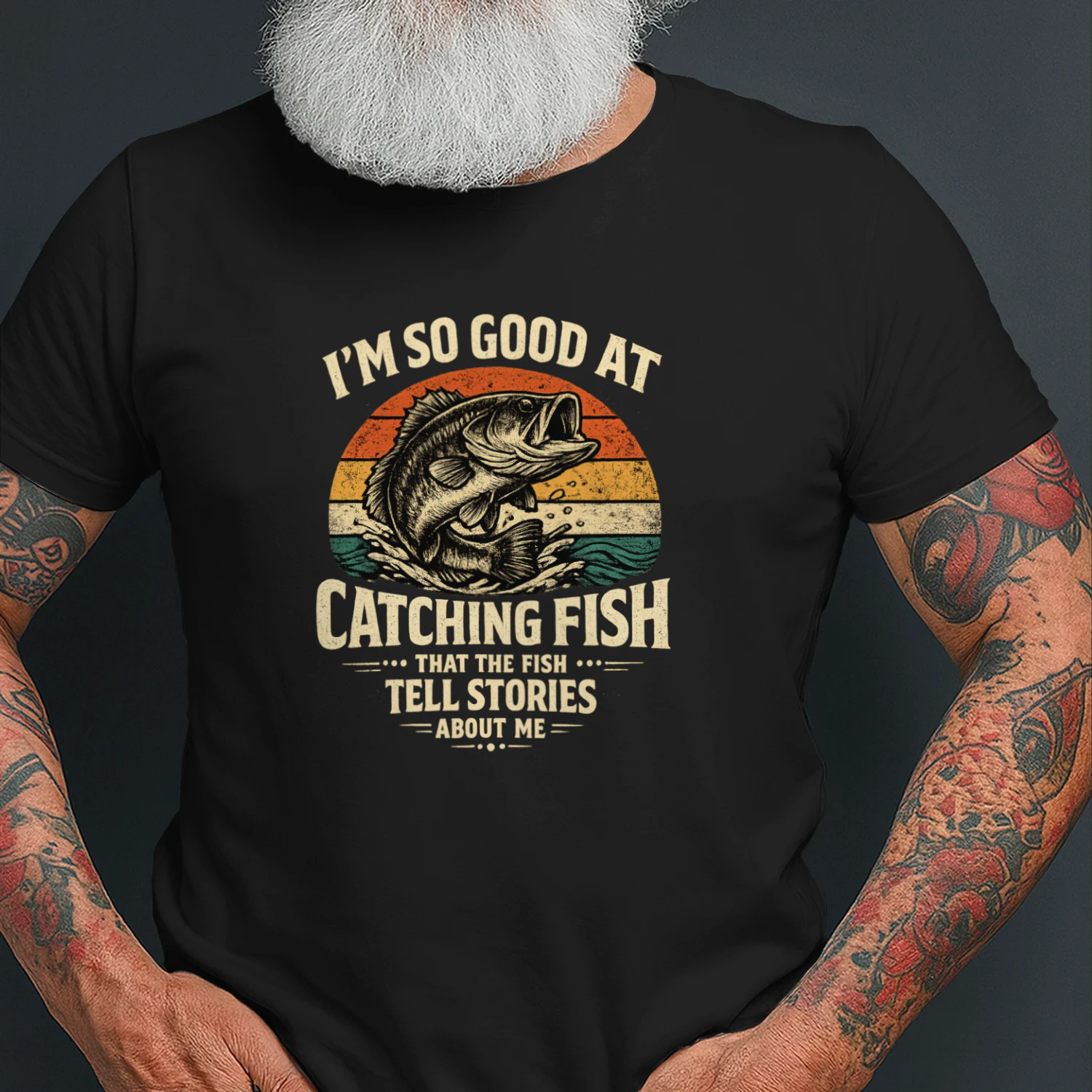 Funny Bass Fishing Shirt for Men, Vintage Fisherman Gift for Dad
