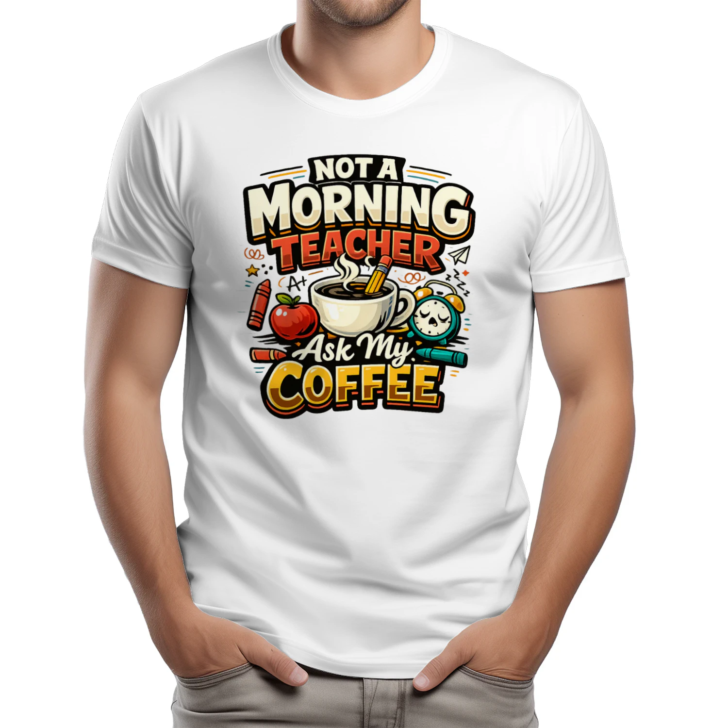 Funny Teacher Coffee Shirt, Not a Morning Teacher T-Shirt, Teacher Gift for Educators