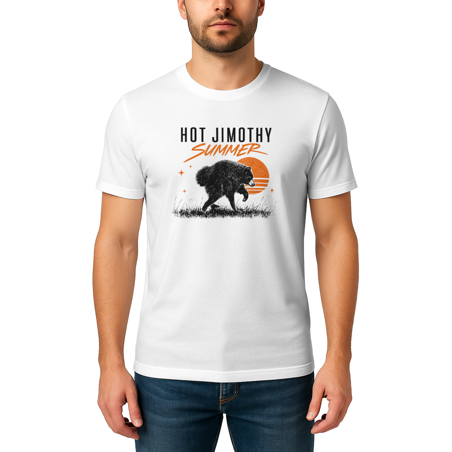 Hot Jimothy Summer Bear Shirt, Funny Vintage Summer T-Shirt, Camping and Outdoor Graphic Tee