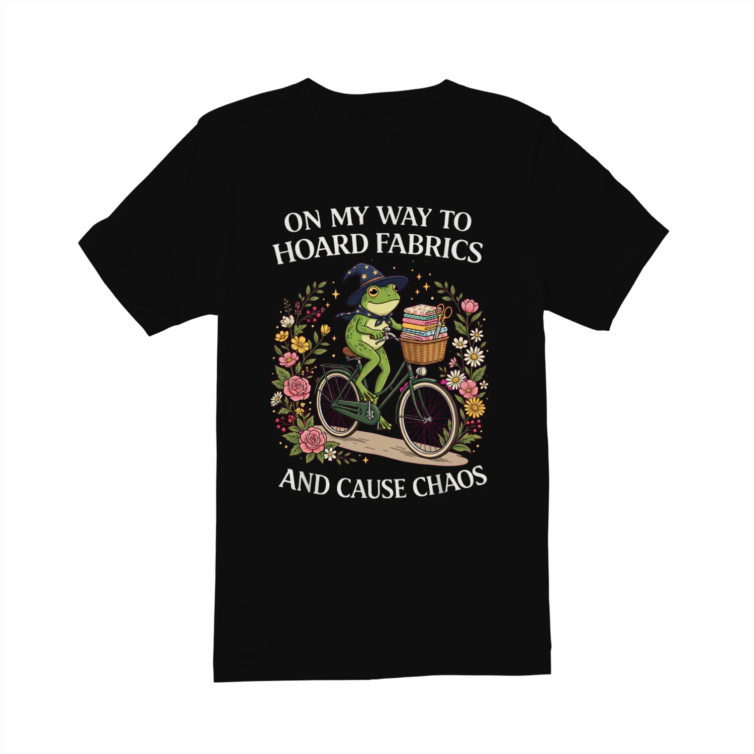 On My Way to Hoard Fabrics and Cause Chaos Frog Sewing Humor