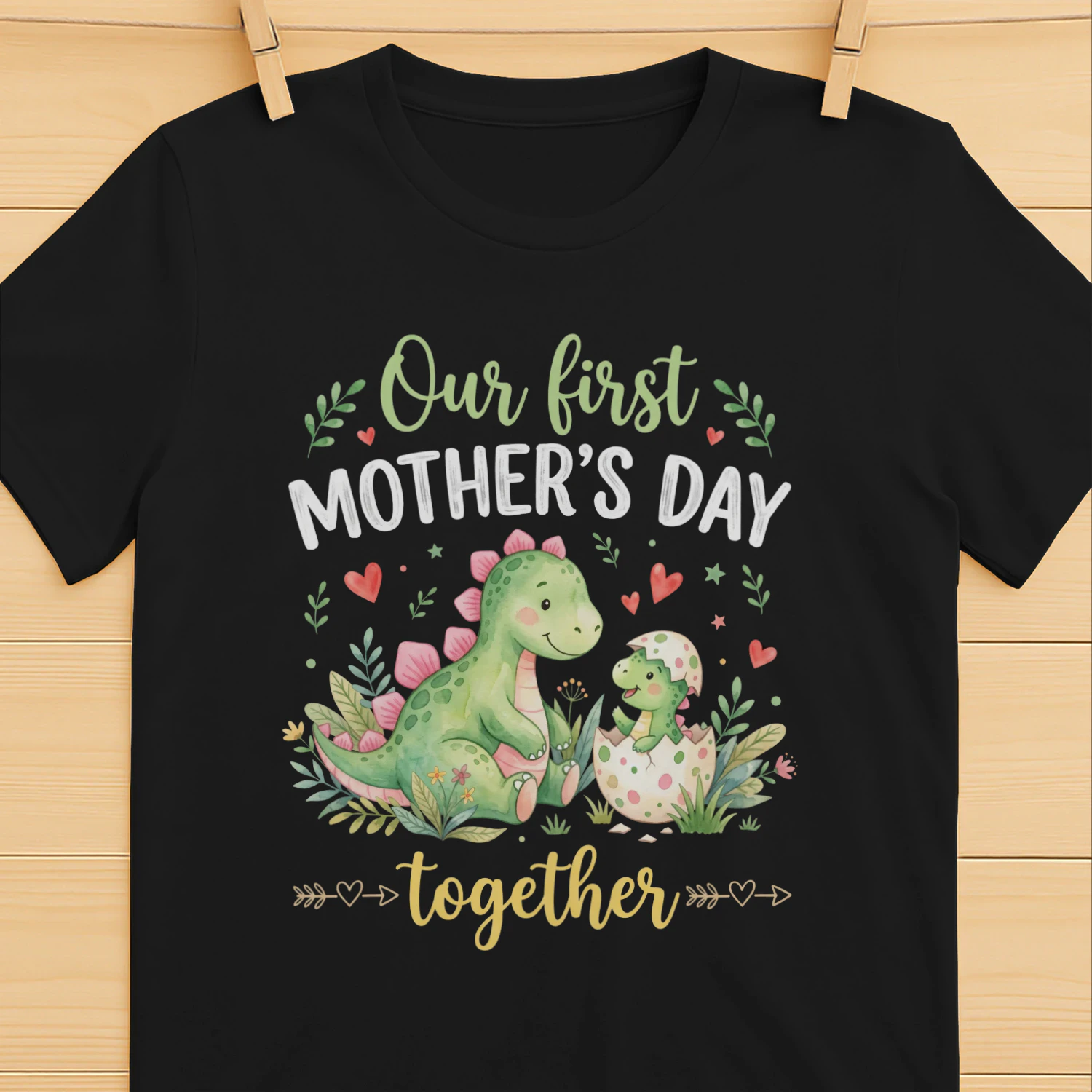 Our First Mother's Day Together Mama Dinosaur Cute Mom Baby