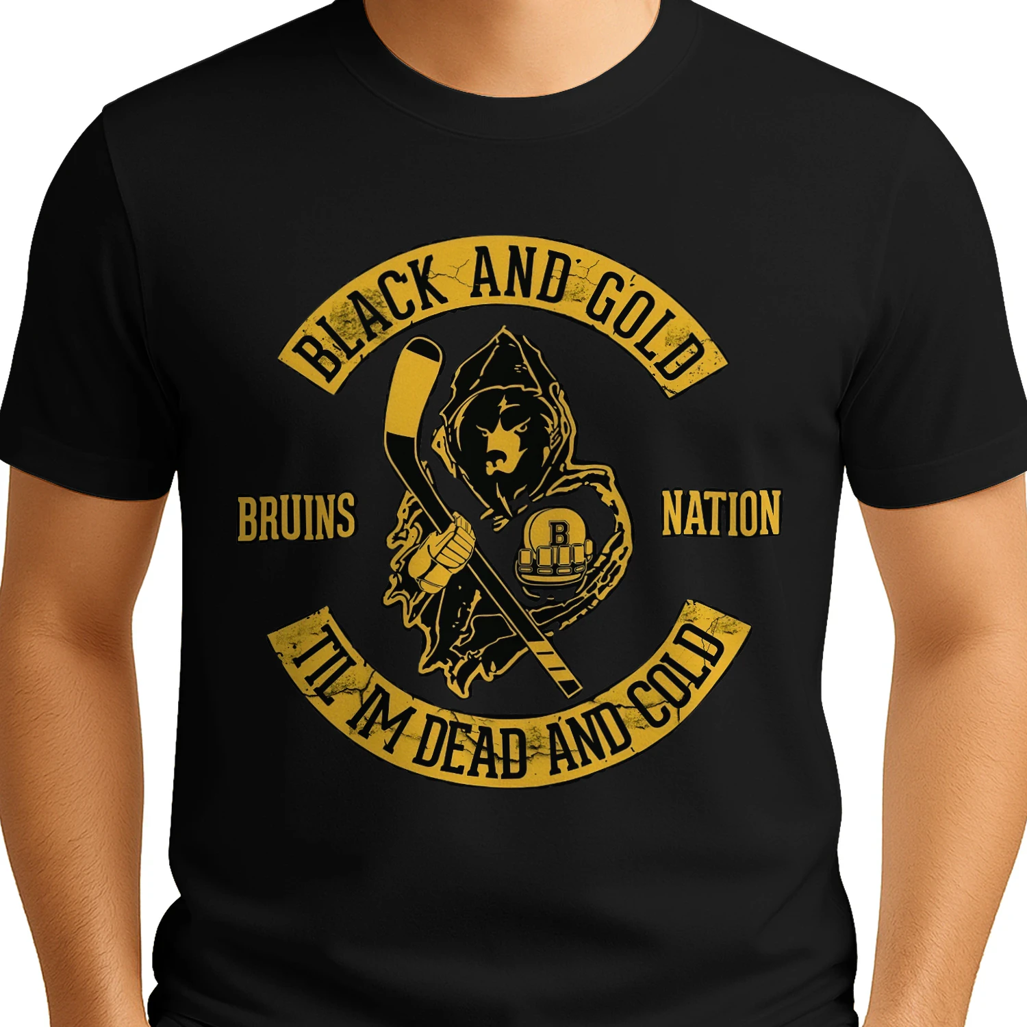 Black and Gold Till Im Dead and Cold