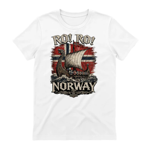 Norge Ro Ro Vintage Robåt Solnedgang – Norsk Fjord Roing Retro