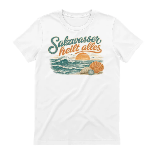  Salzwasser heilt alles – Strand Meer Vintage Sommer Design