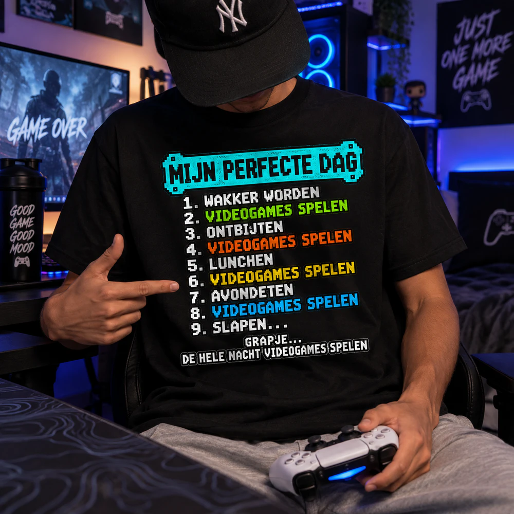 Mijn Perfecte Dag – Grappig Gamer T-shirt voor Videogame Liefhebbers