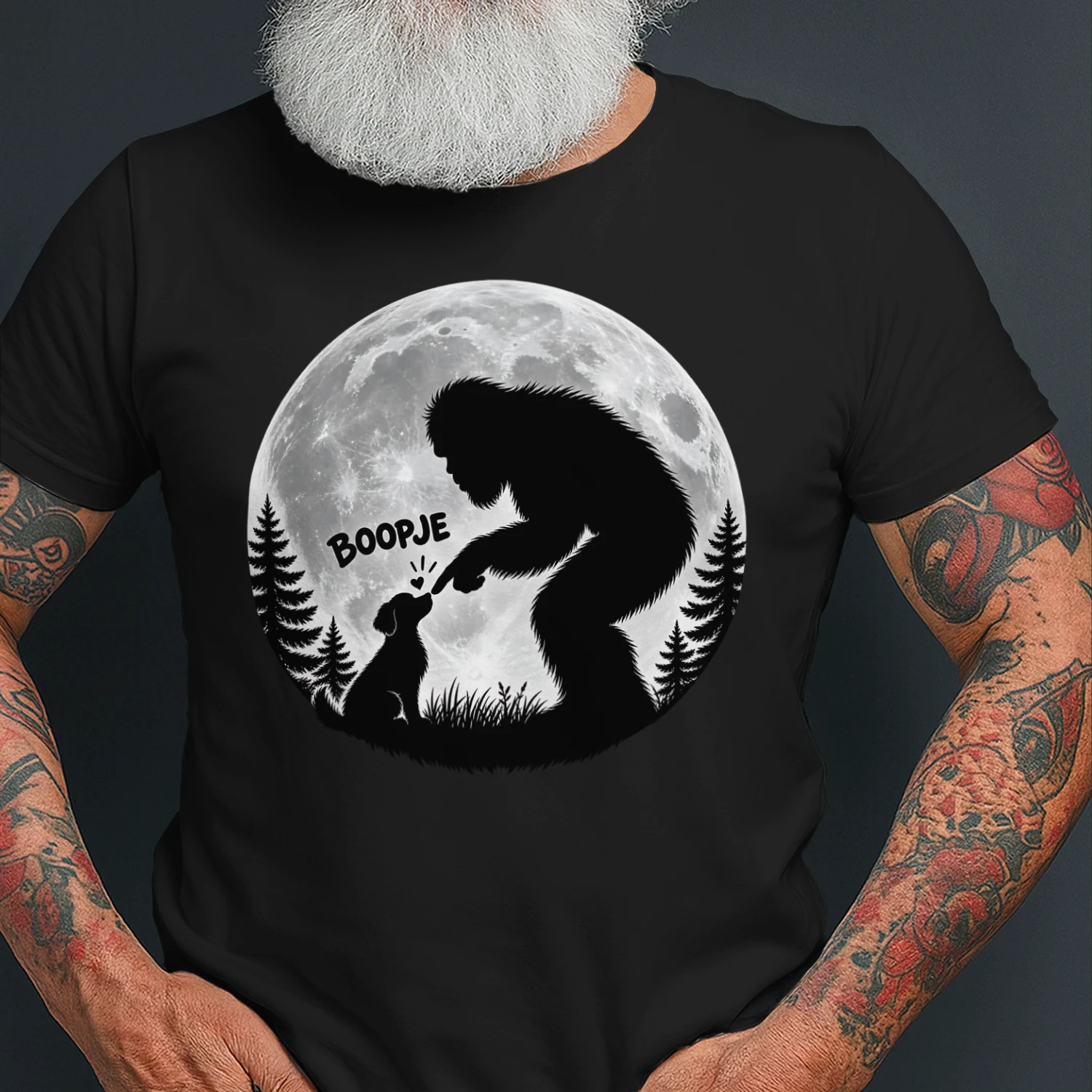 Grote Voet Boopje Hond Retro Grappige Hondenliefhebbers