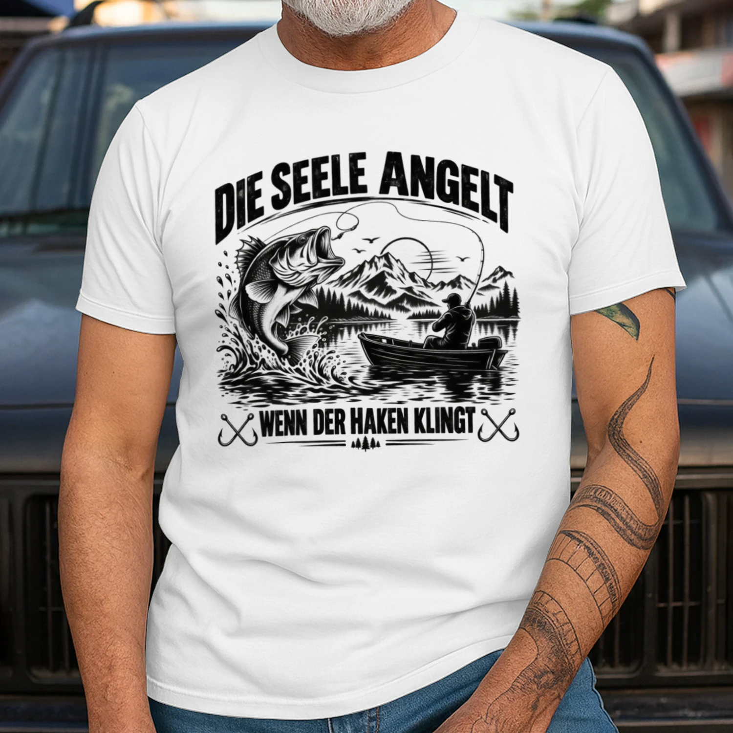 Die Seele Angelt – Vintage Angler Geschenk für Fischer und Angel-Fans
