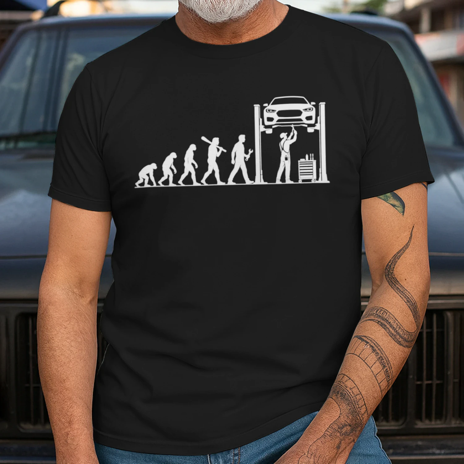 Mechaniker Evolution – Lustiges Auto Werkstatt Geschenk
