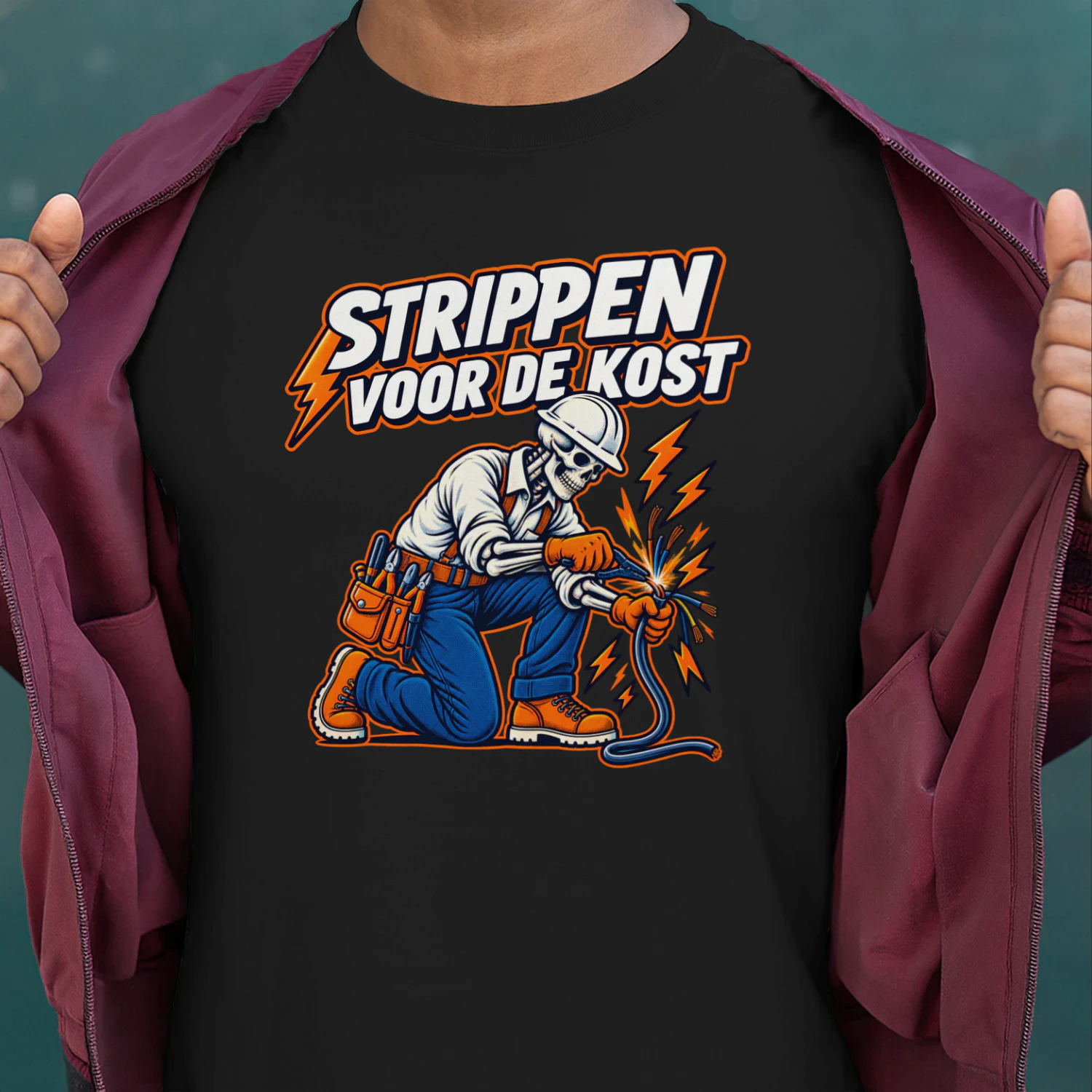 Strippen Voor De Kost – Elektricien Skeleton