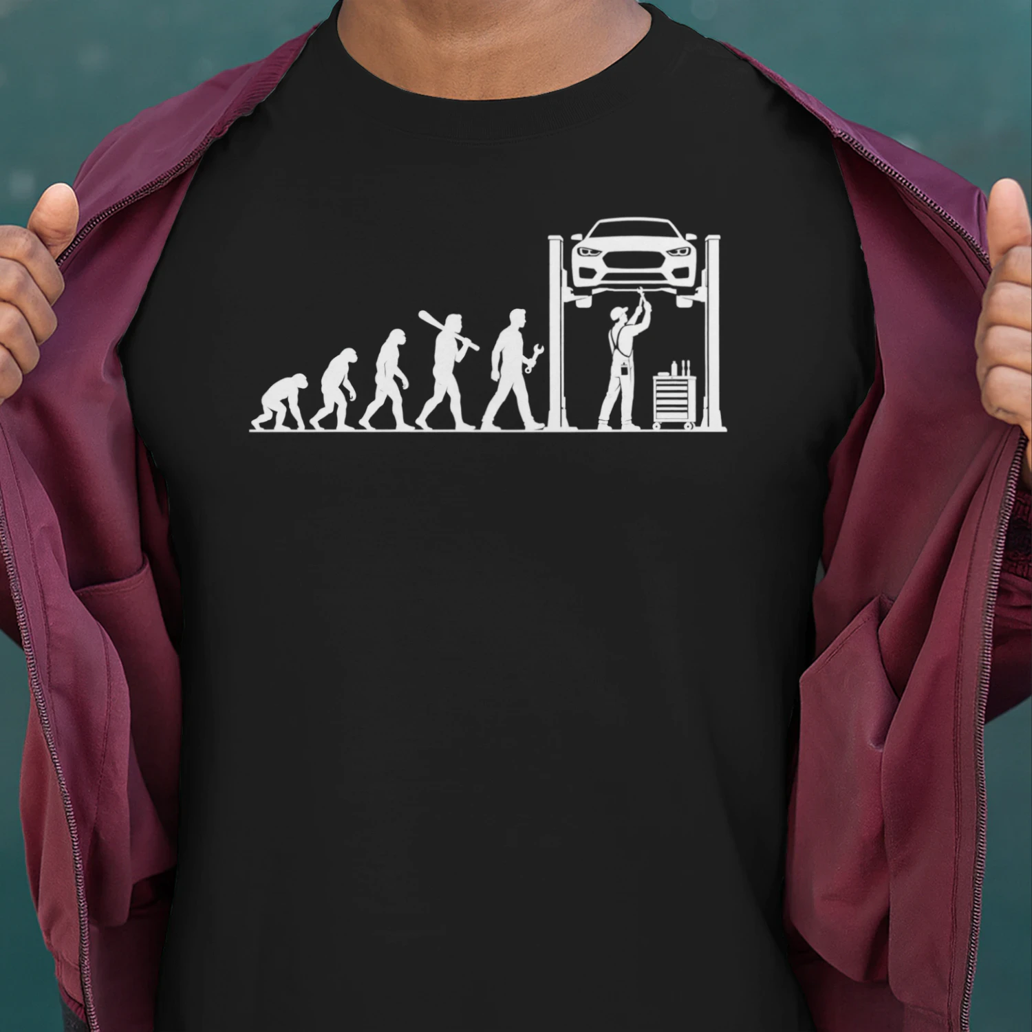 Mechaniker Evolution – Lustiges Auto Werkstatt Geschenk