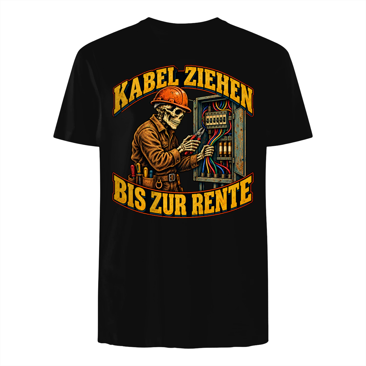 Kabel Ziehen Bis Zur Rente – Lustiges Elektriker T-Shirt