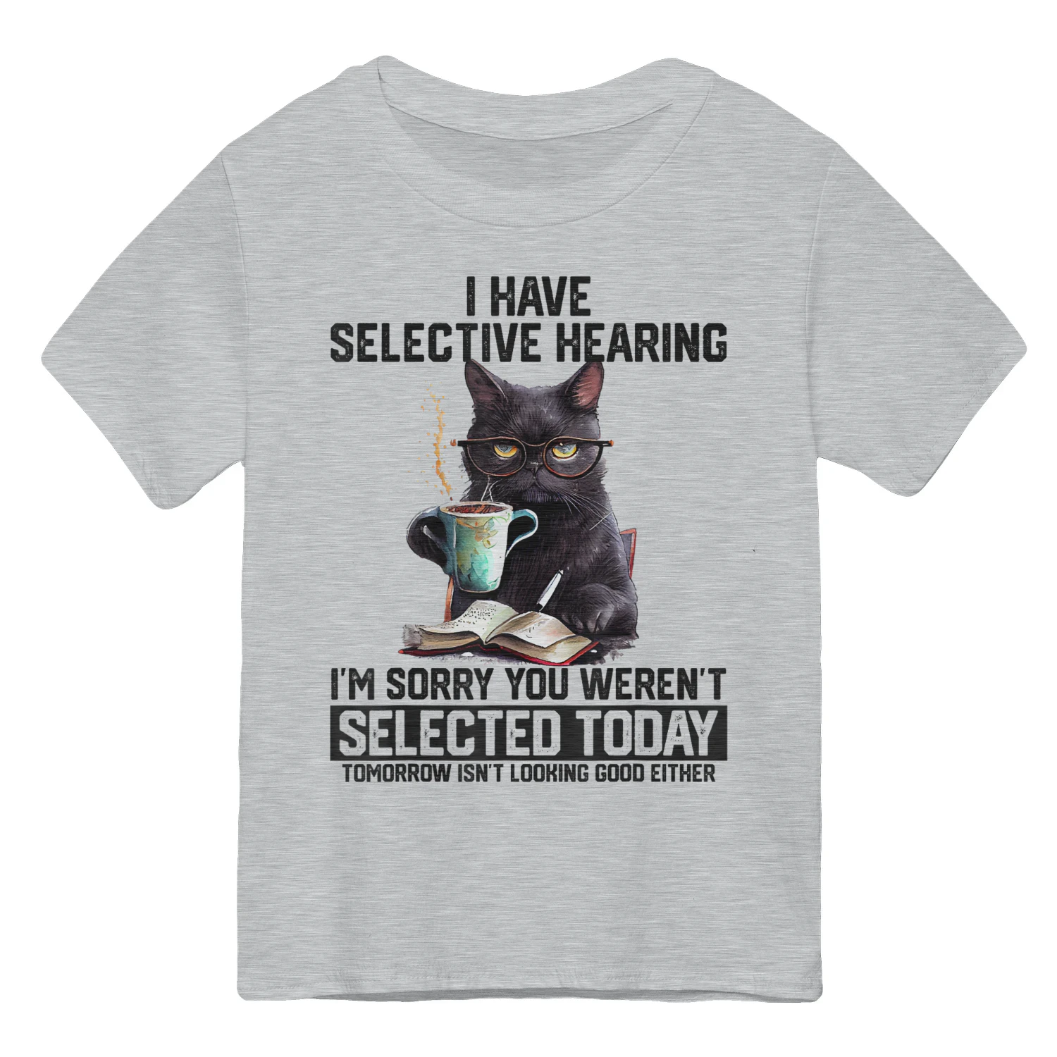 Science I Have Selective Hearing Black Cat Coffee