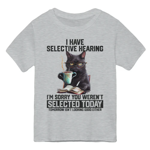 Science I Have Selective Hearing Black Cat Coffee