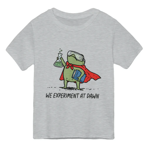 Science We Experiment At Dawn Superhero Frog Design