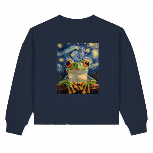 Cottagecore Frog Van Gogh Starry Night Art