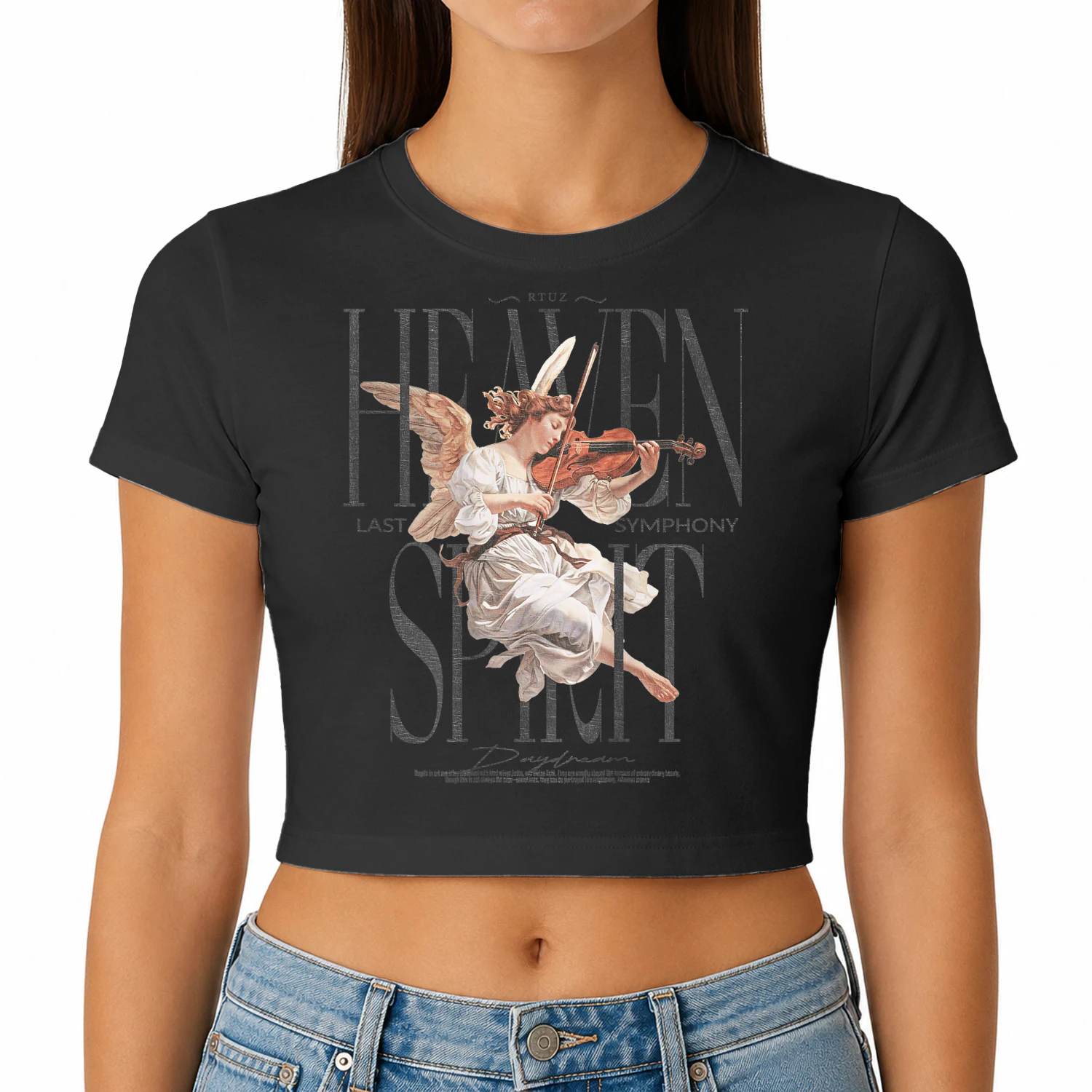 Y2K Heaven Spirit Violin Angel Back Print