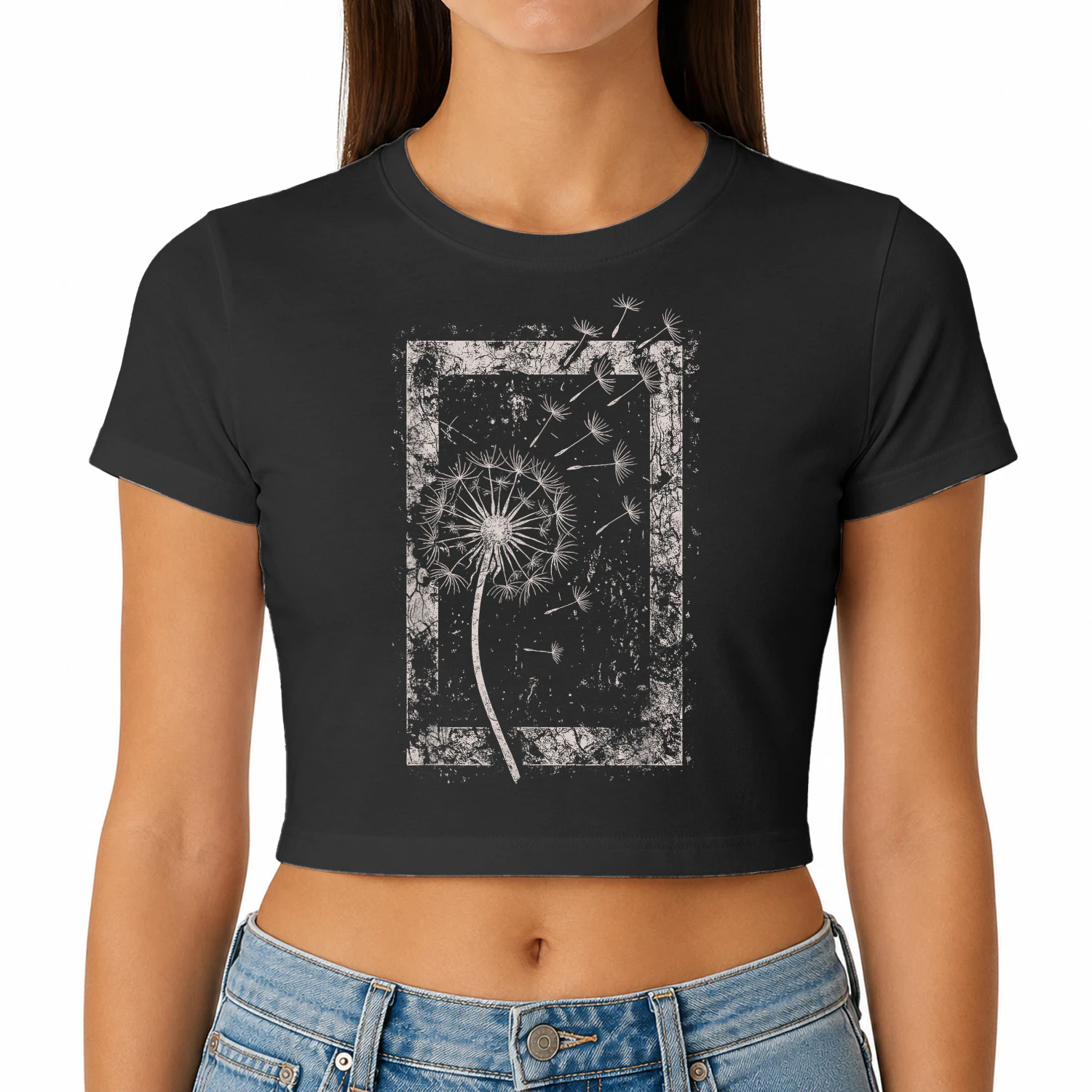 Y2K Dandelion Flower Grunge Frame Design