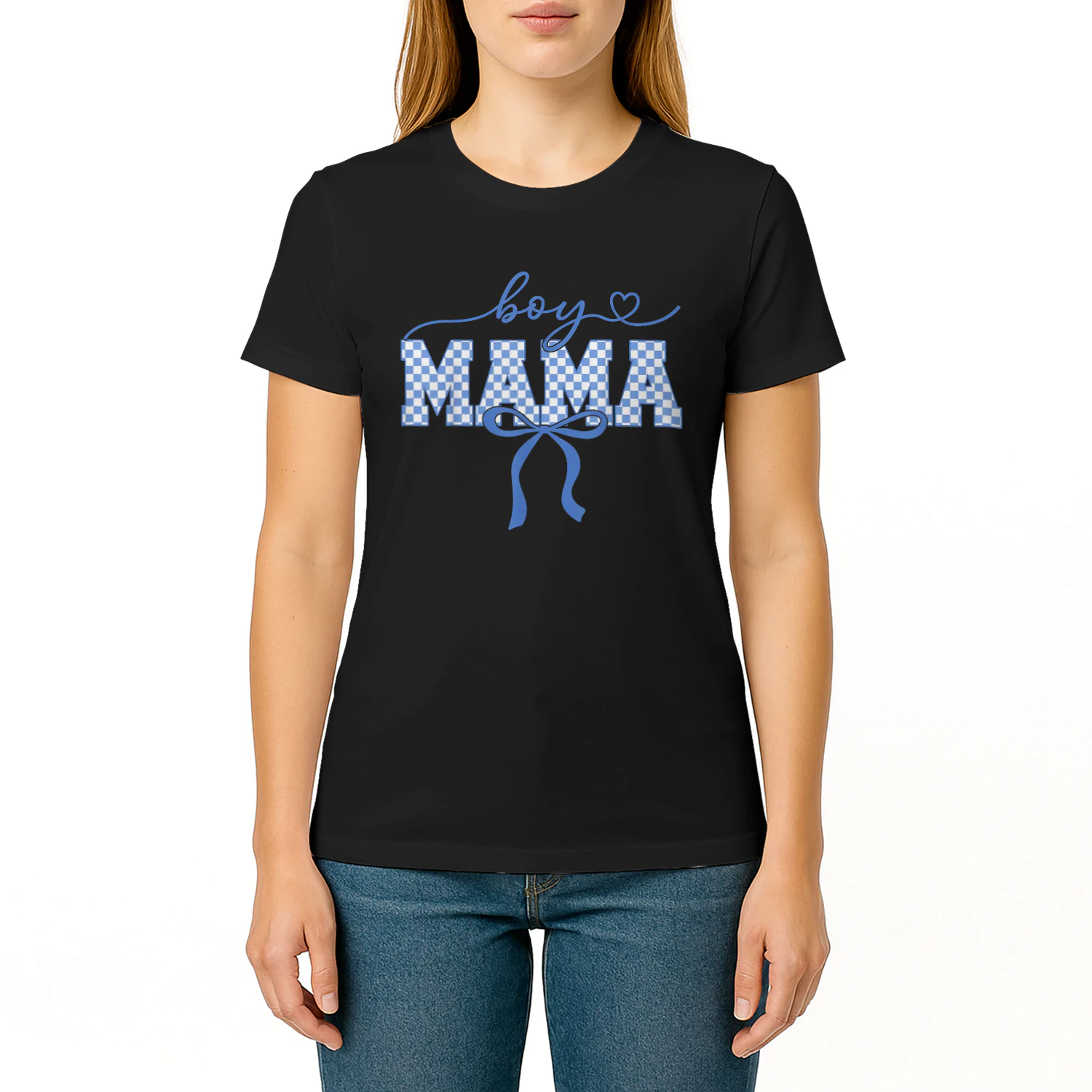 Retro Boy Mama Mother's Day 2026 Checkered Women