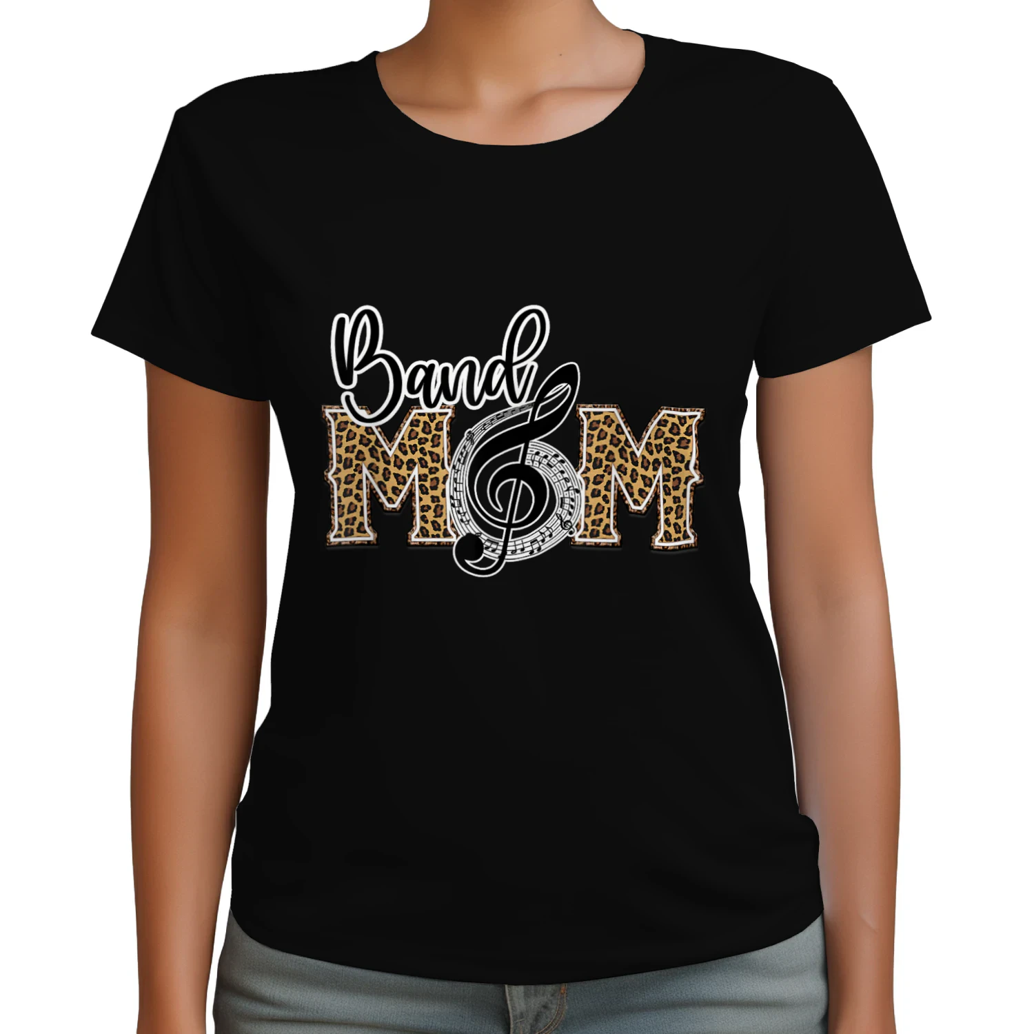 Band Mom Musical Marching Band Mom Leopard Print