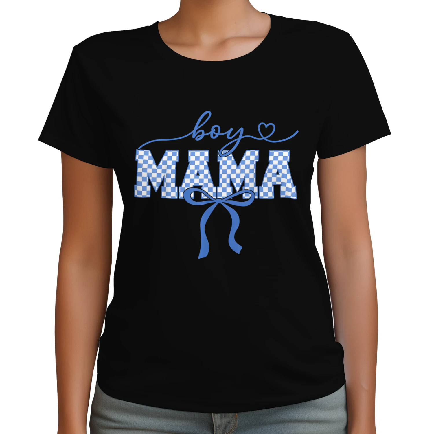 Retro Boy Mama Mother's Day 2026 Checkered Women