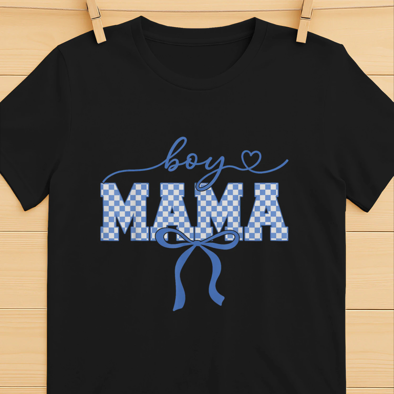 Retro Boy Mama Mother's Day 2026 Checkered Women