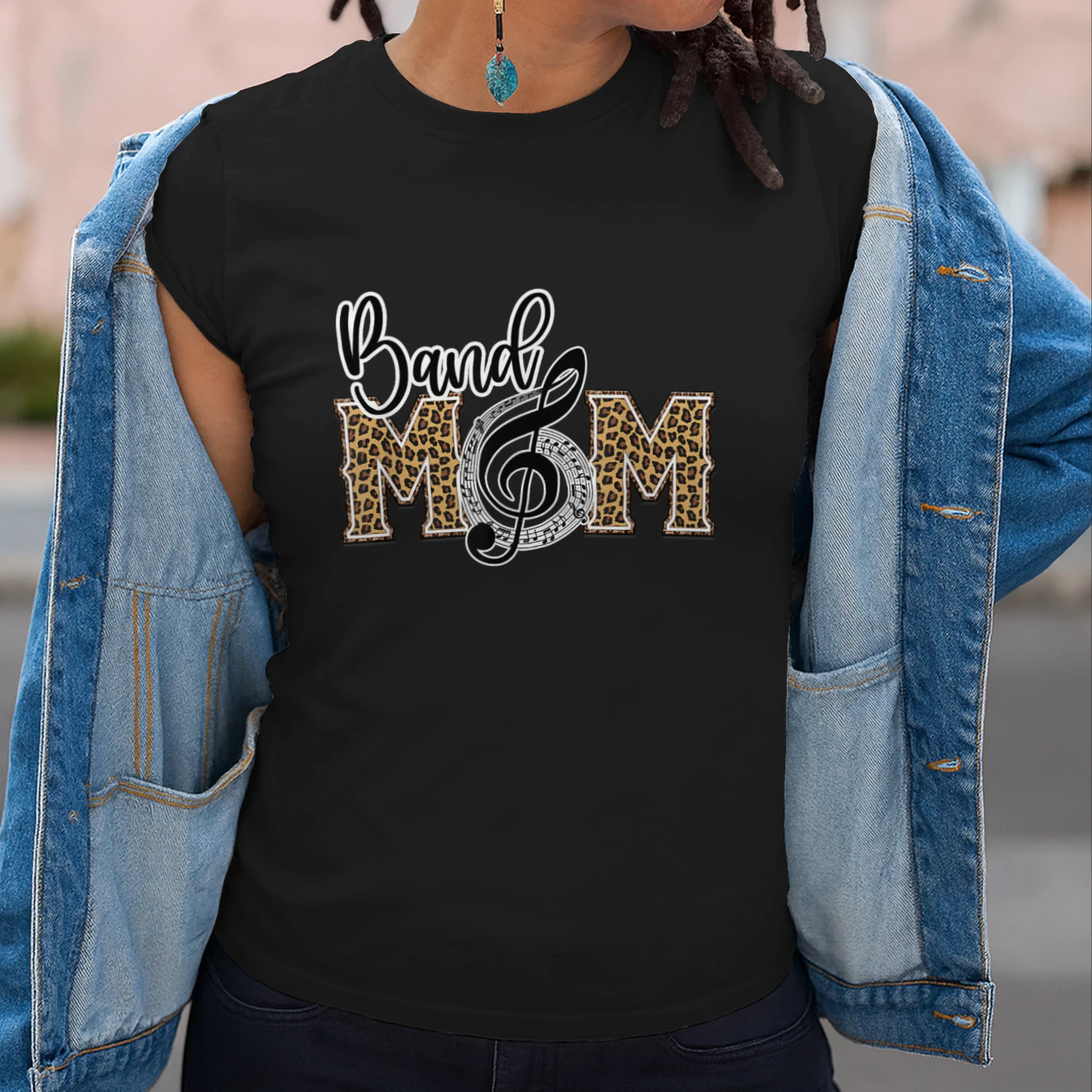 Band Mom Musical Marching Band Mom Leopard Print