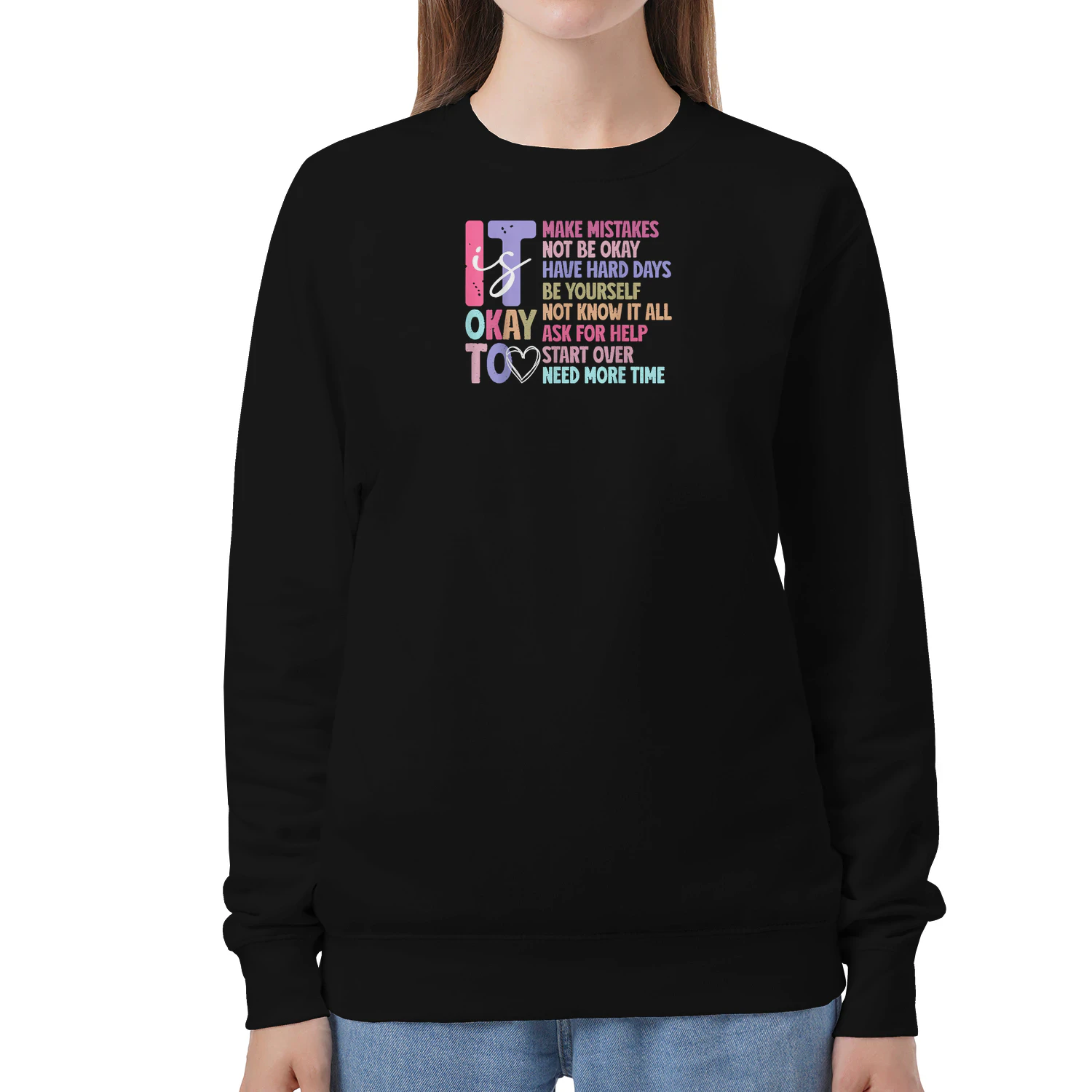 Mental Health Okay To Make Mistakes Have Hard Days Colorful Text