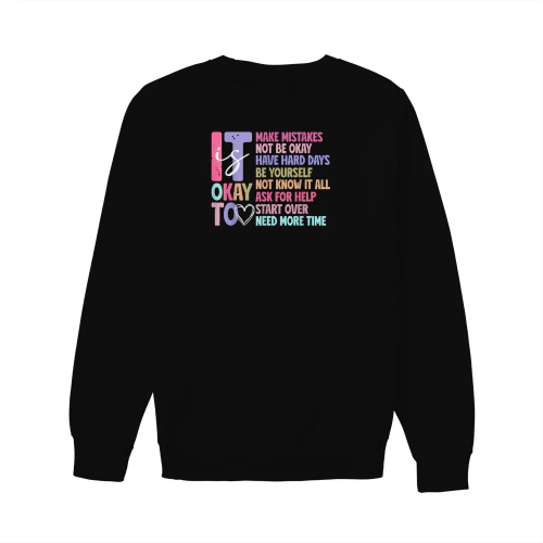 Mental Health Okay To Make Mistakes Have Hard Days Colorful Text
