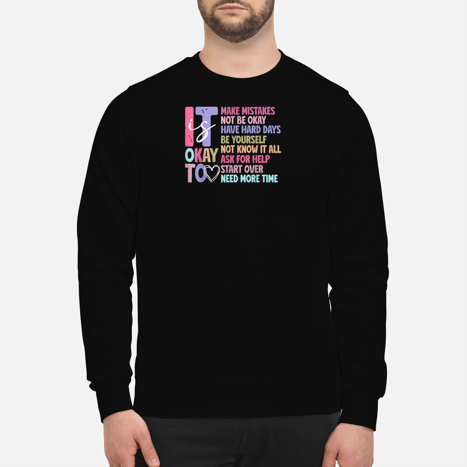 Mental Health Okay To Make Mistakes Have Hard Days Colorful Text