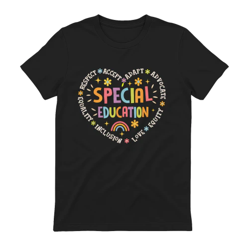 Autism Special Education Heart Respect Accept Adapt Advocate Rainbow