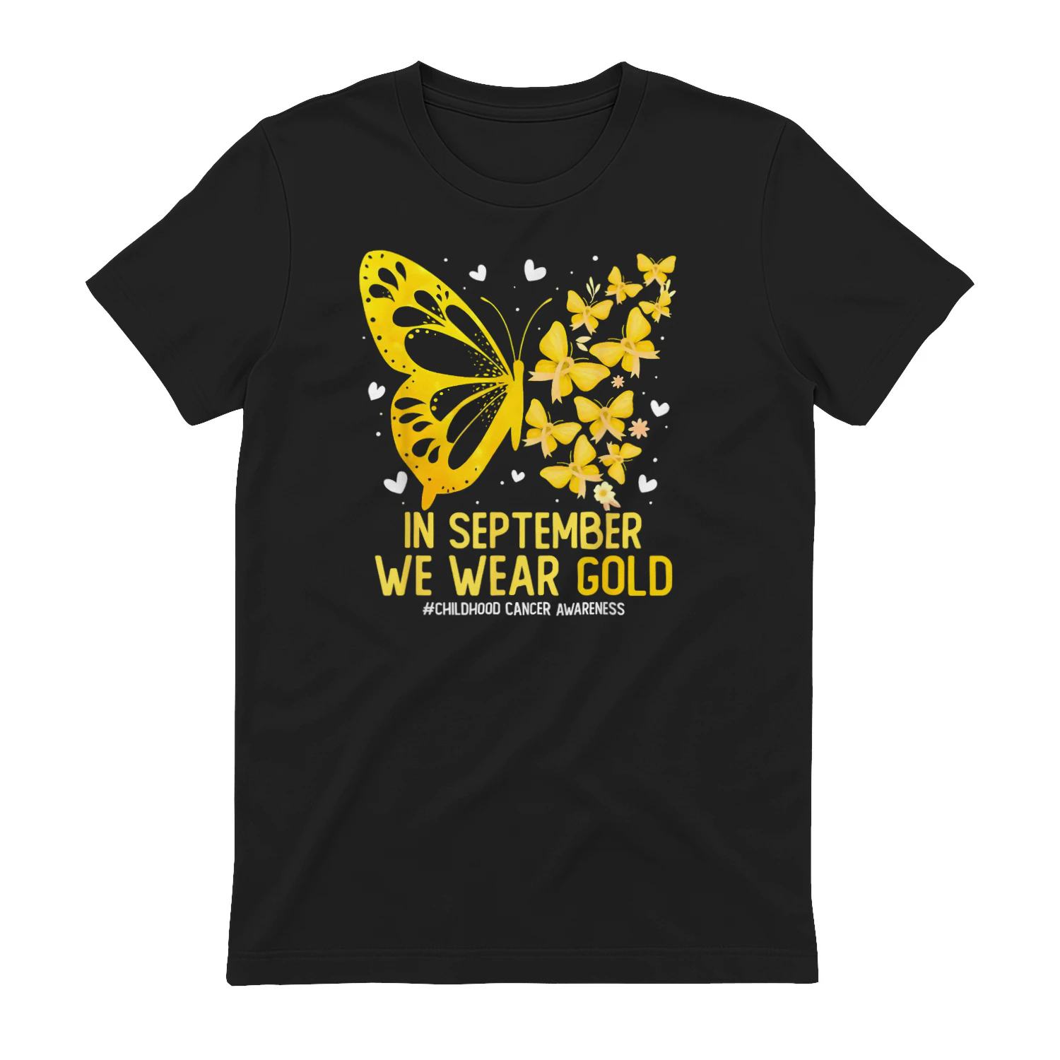 Cancer In September We Wear Gold Butterfly Ribbons Childhood Cancer