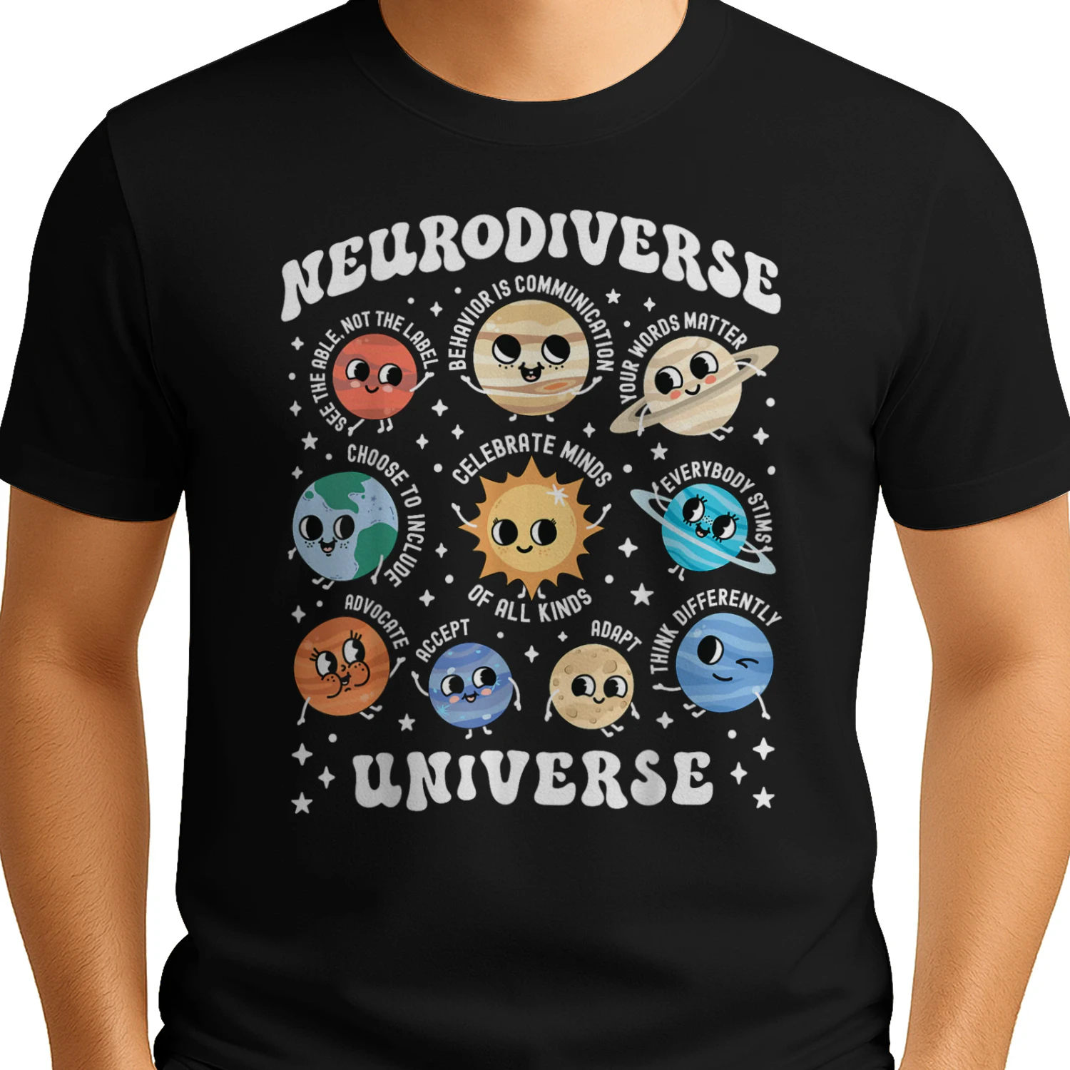 Autism Neurodiverse Universe Cute Planets Space