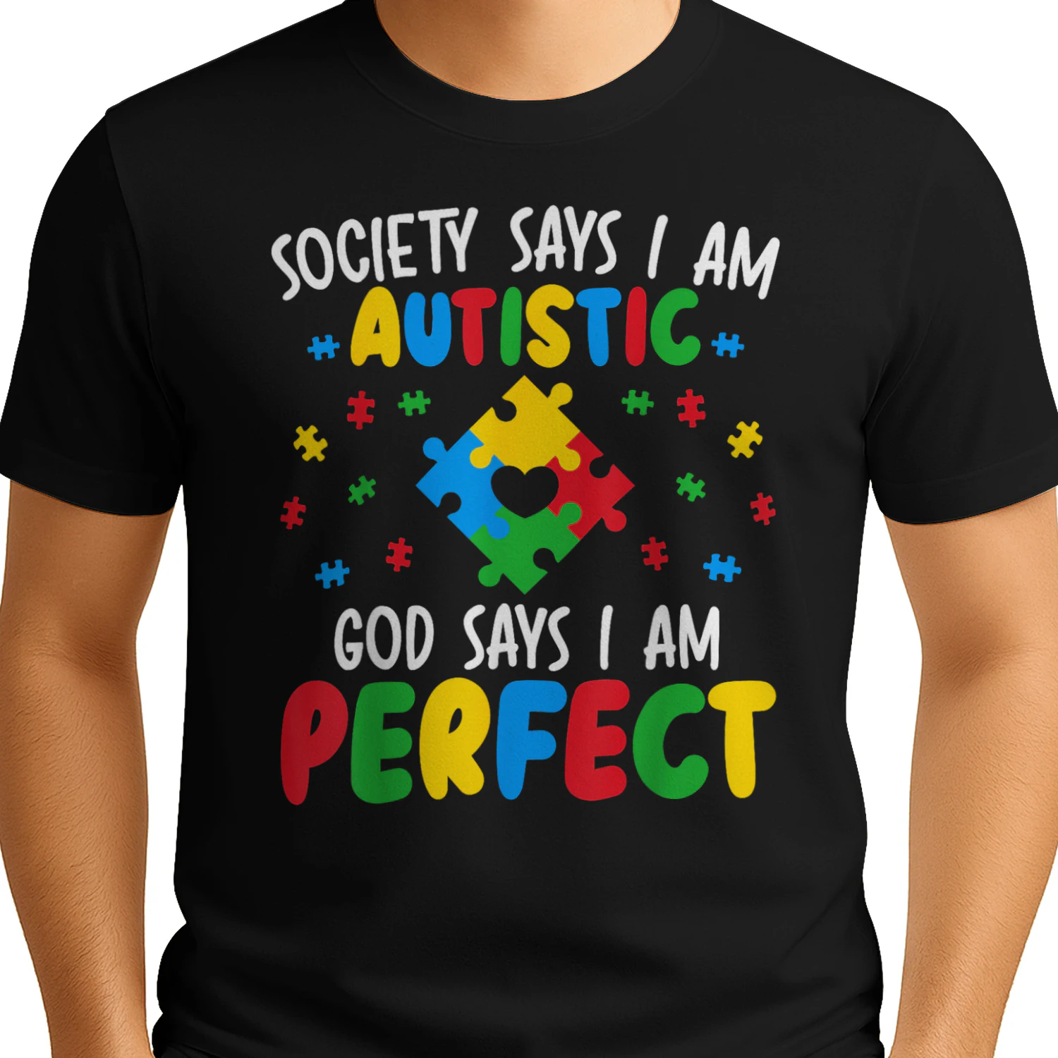 Autism Society Says I Am Autistic God Says I Am Perfect Puzzle