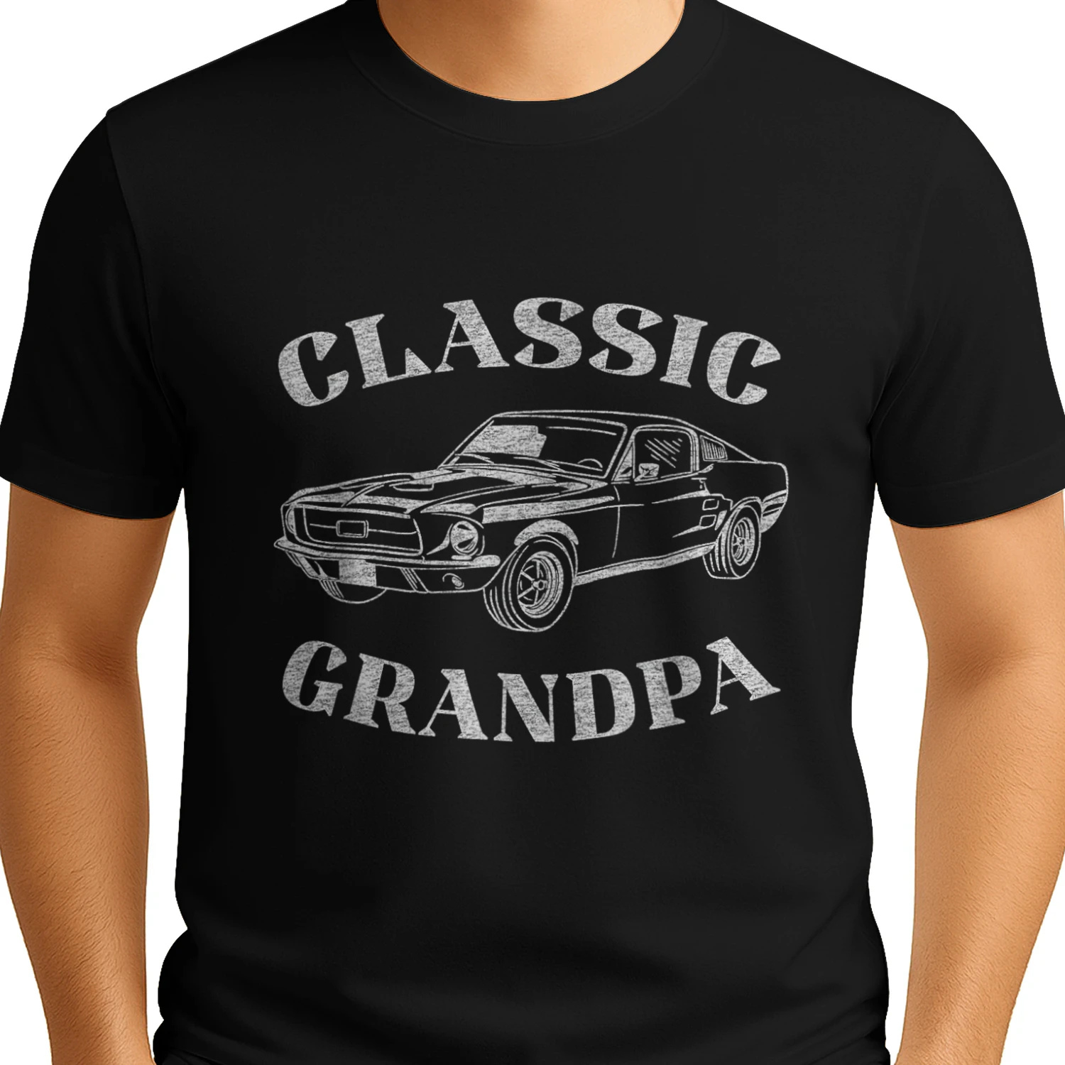 Funny Grandpa Classic Car Graphic