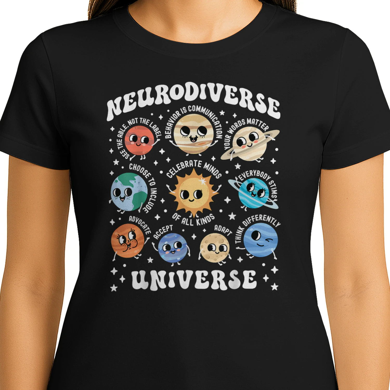 Autism Neurodiverse Universe Cute Planets Space