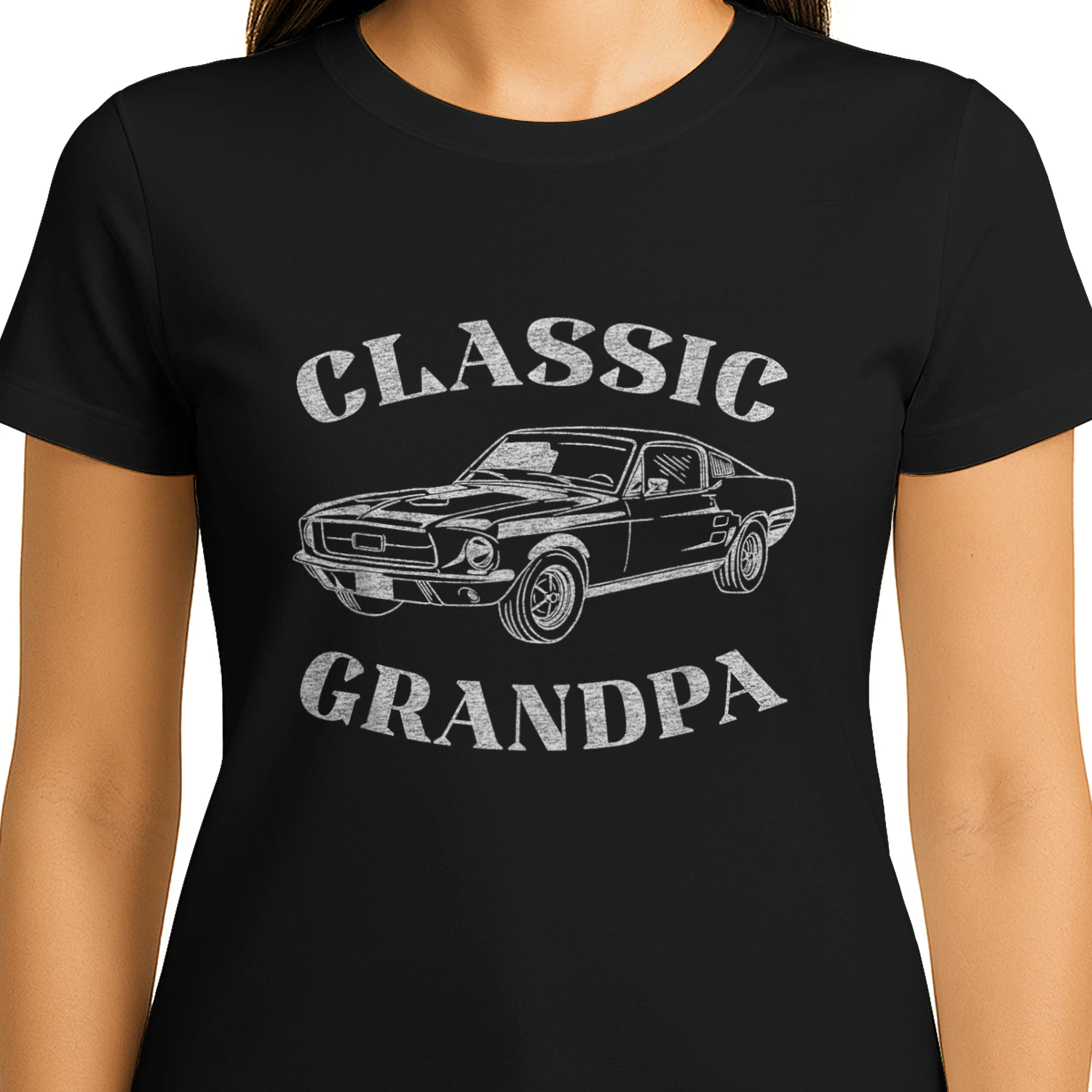 Funny Grandpa Classic Car Graphic
