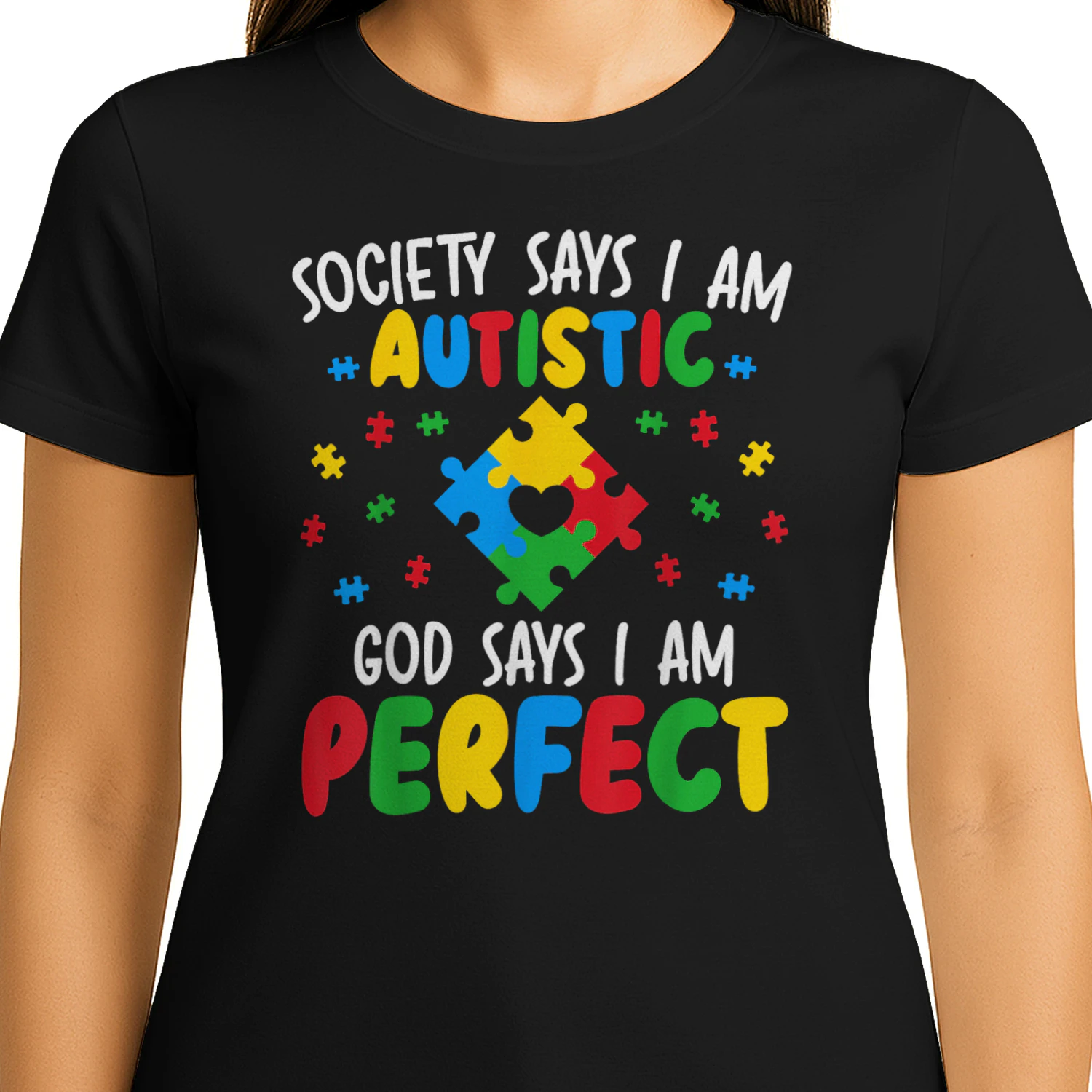 Autism Society Says I Am Autistic God Says I Am Perfect Puzzle
