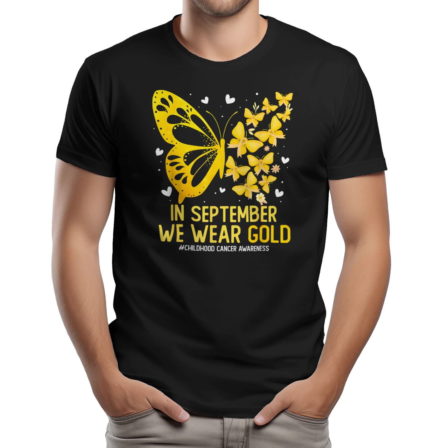 Cancer In September We Wear Gold Butterfly Ribbons Childhood Cancer