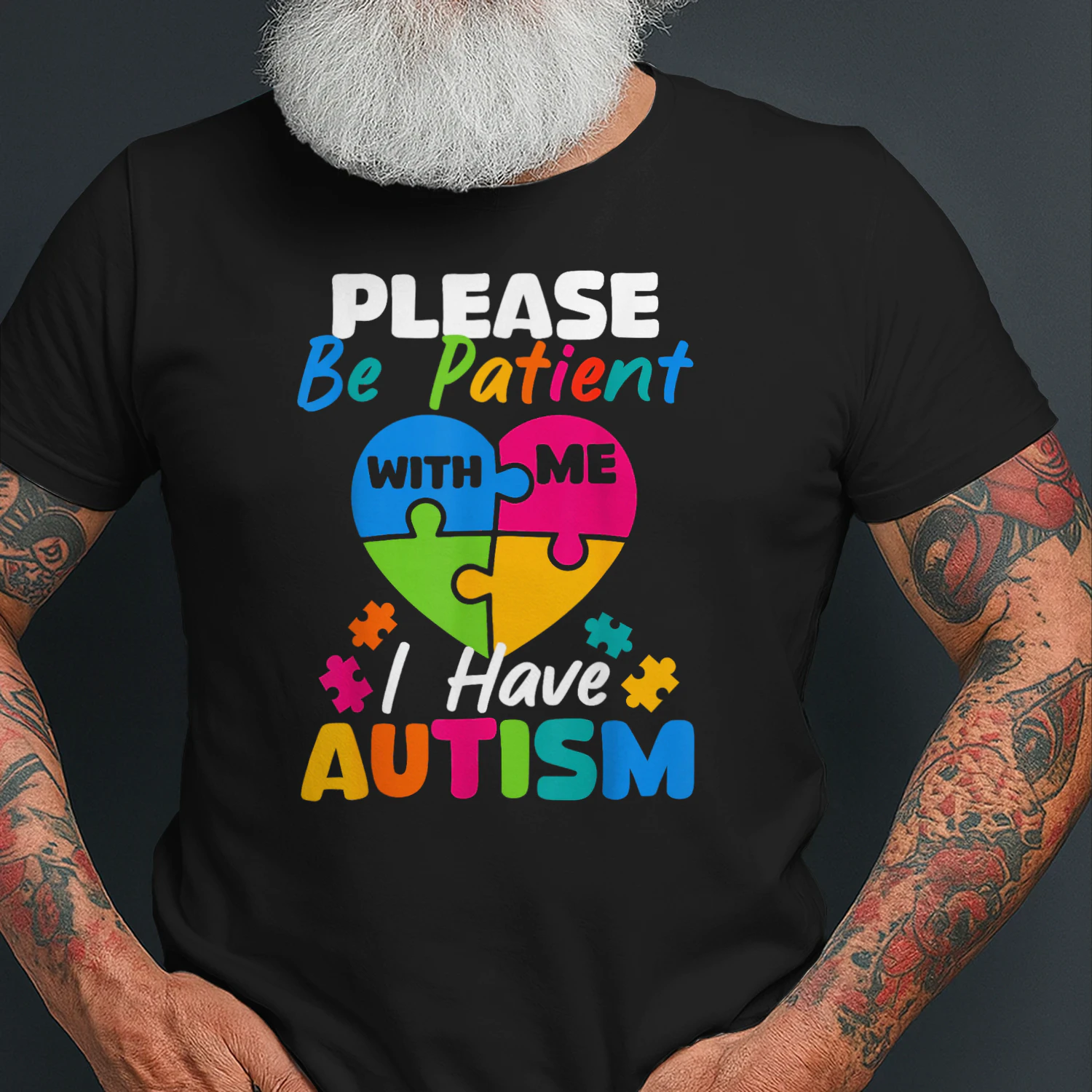 Autism Please Be Patient With Me Puzzle Heart