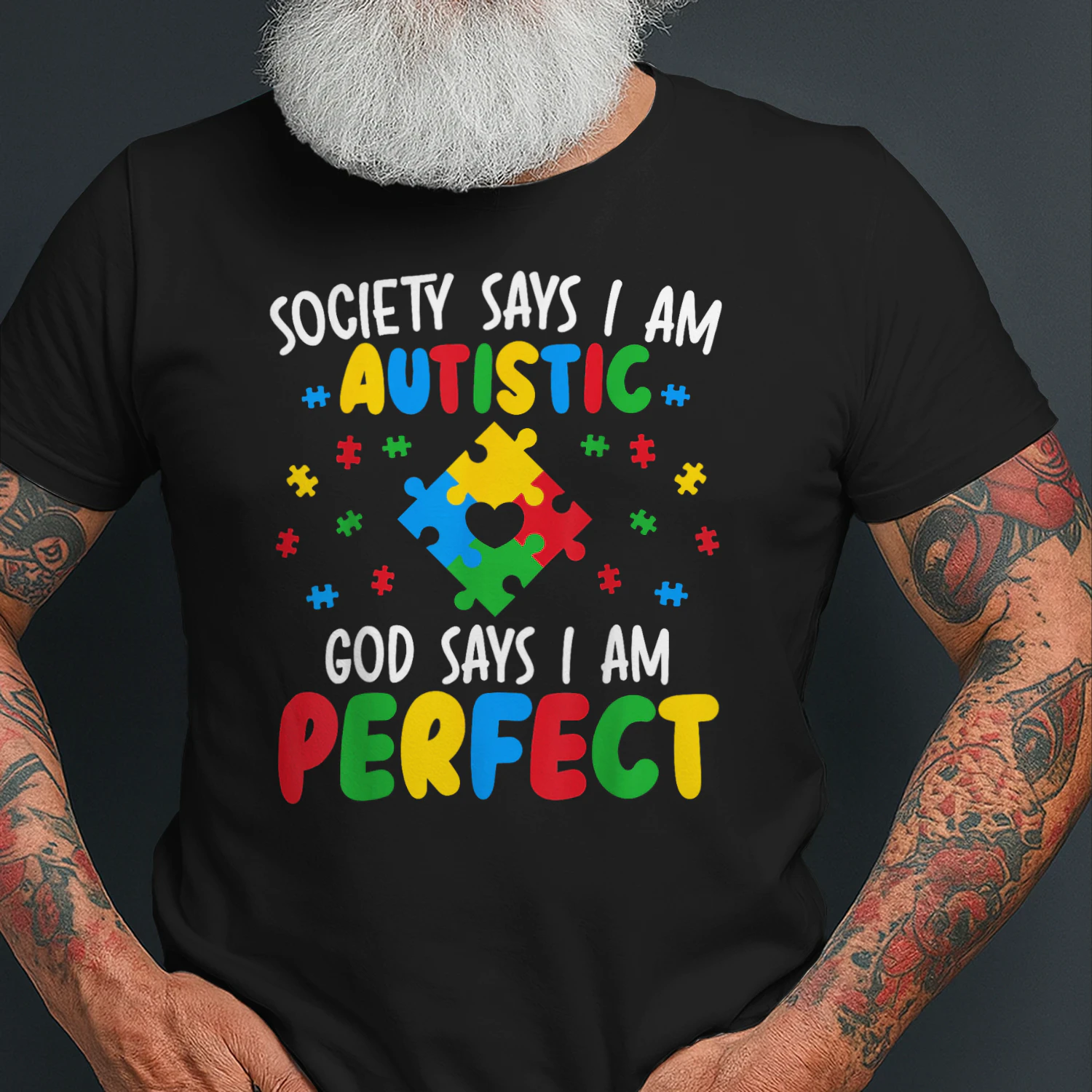 Autism Society Says I Am Autistic God Says I Am Perfect Puzzle